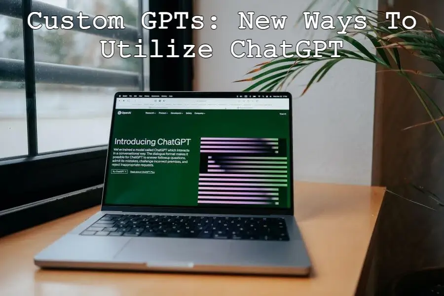 image showing laptop with custom gpt on the screen